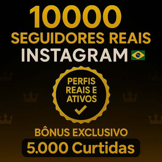 10.000 Seguidores REAIS Brasileiros (Orgânicos)